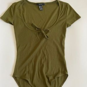 FOREVER 21 Army Green Bodysuit